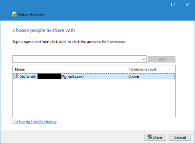 Share folder with yourself.